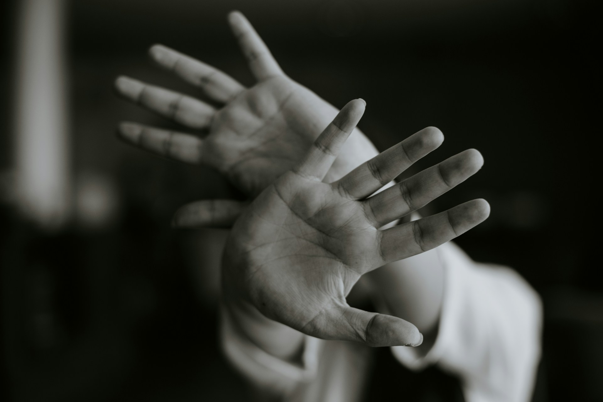 Stretching Hands Grey