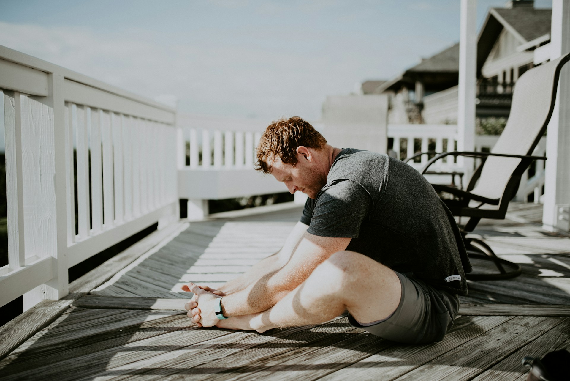 Yoga in Porch by Scott Broome